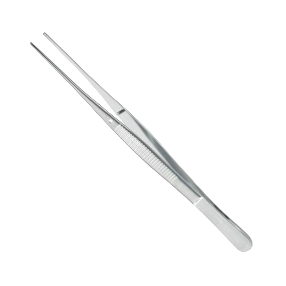 Semken Tissue Forceps, 5", Straight, 2x3 Teeth, w/Guide Pin , Premium
