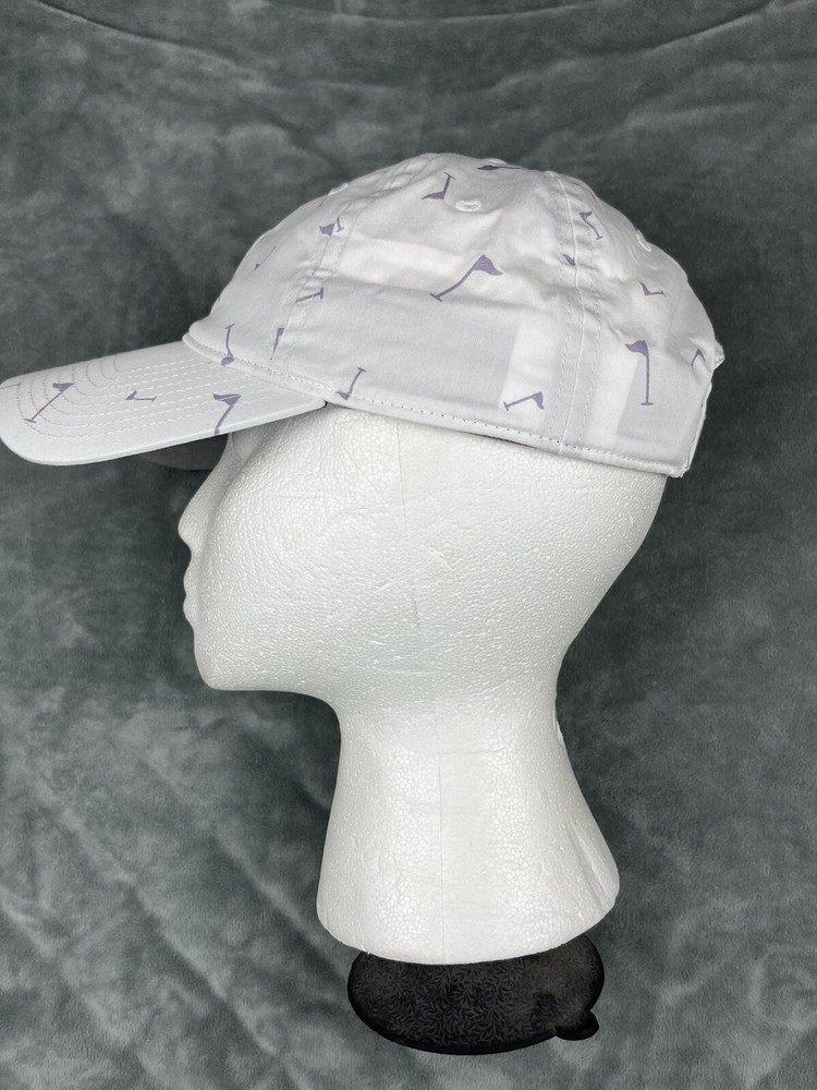 Titleist Hat Women White Purple Flags Adjustable Back Breathable