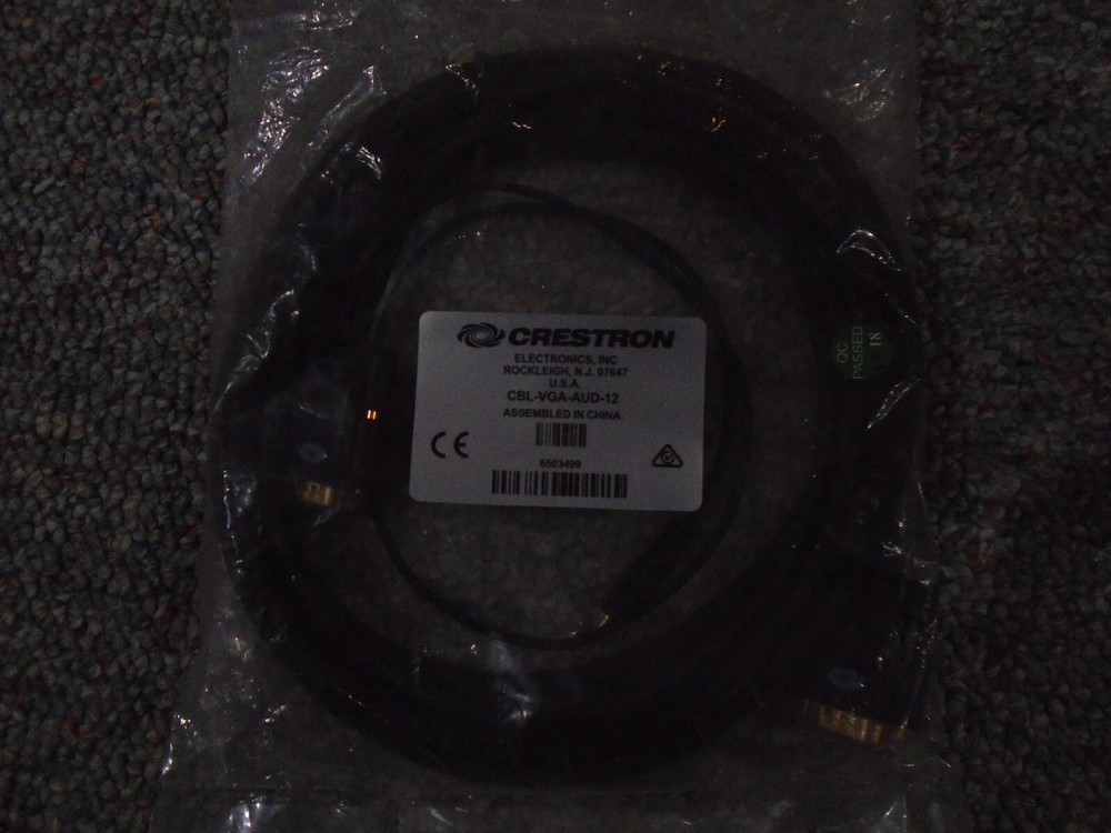 Crestron CBL-VGA-AUD-12 Computer VGA Interface Cable w/Audio 12ft Cable