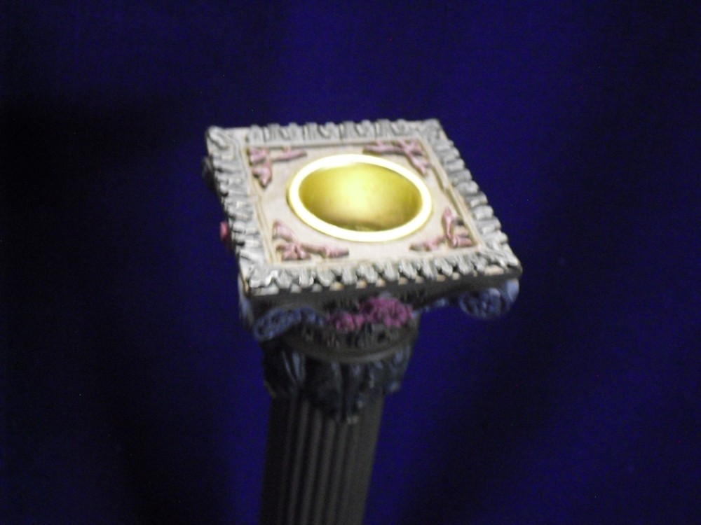 Two Handcrafter Plaster Candlesticks