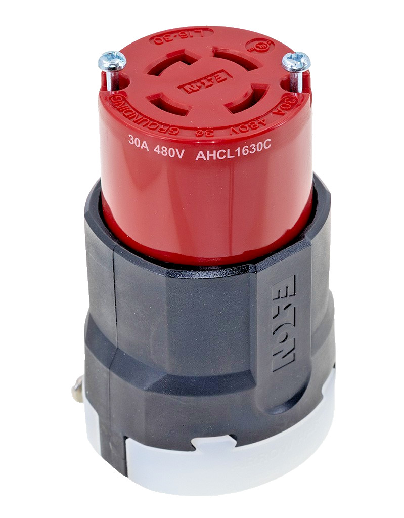 Eaton AHCL1630C Industrial Locking L16-30R 30A 480V Ultra Grip 3-Pole 4-Wire
