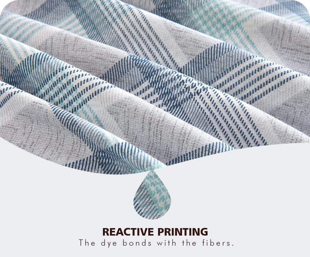 Comforter Queen Size, 600 Thread Count Cotton Reversible Grey Buffalo Pattern Gr