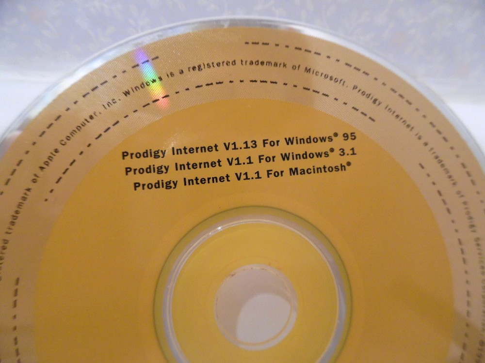 5 Vintage Prodigy Internet CDs