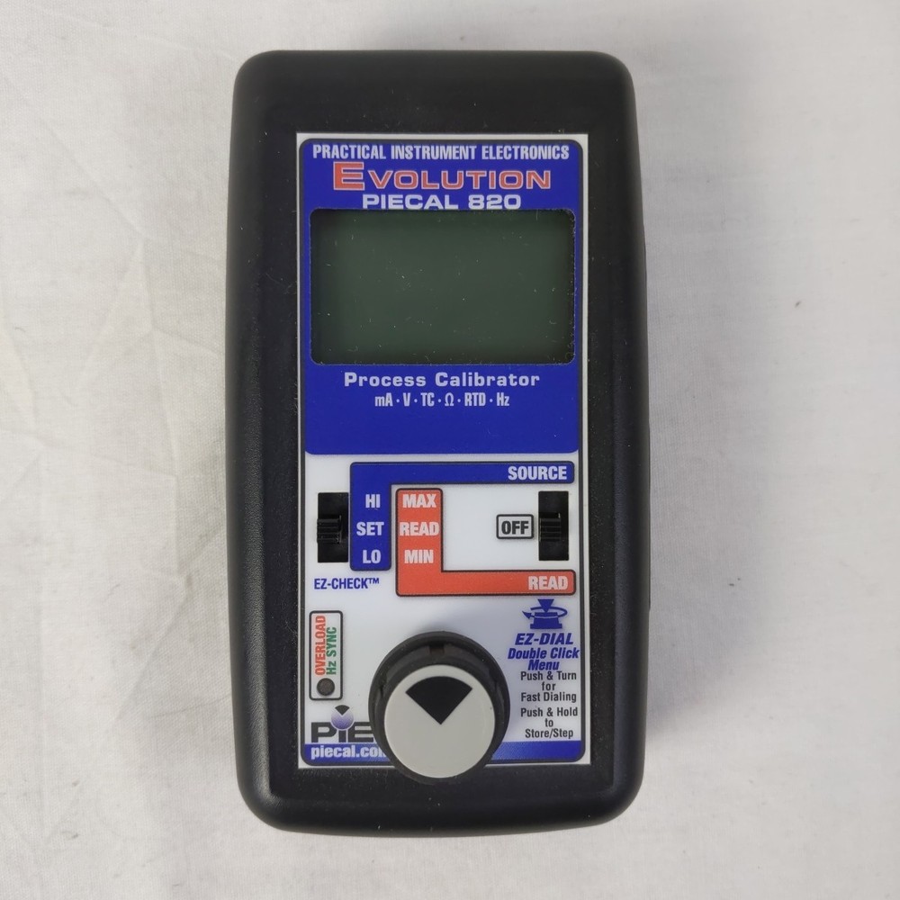 Evolution Piecal 820 Multifunction Process Calibrator EZ-Dial Double Click Menu