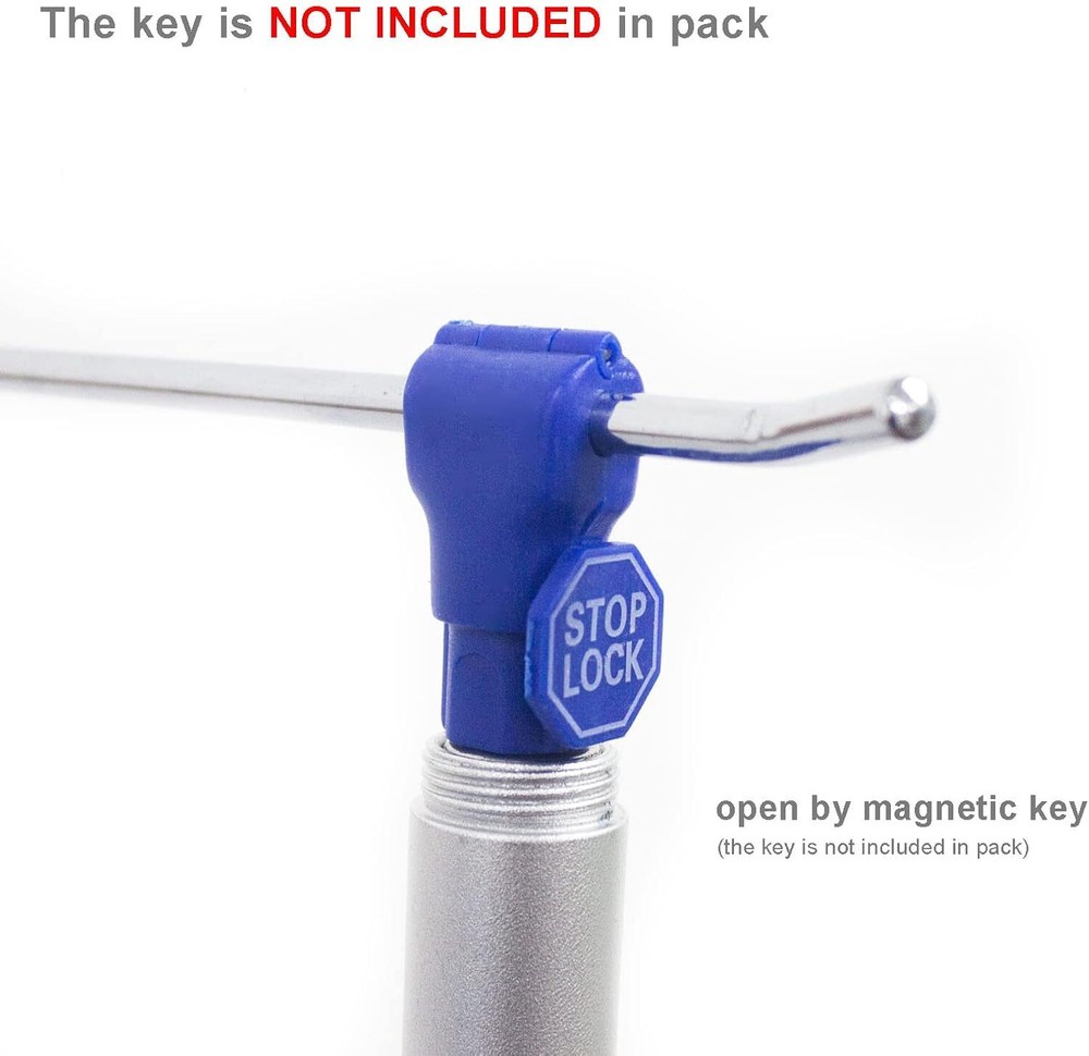 Stop Locks 200 Pack Peg Hook Locks Blue Retail Security Anti-Theft peg Hook S...