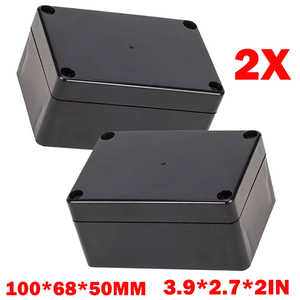 2 PCS 3.9*2.7*2 in Waterproof Plastic Project Box Electrical Junction Boxes NEW