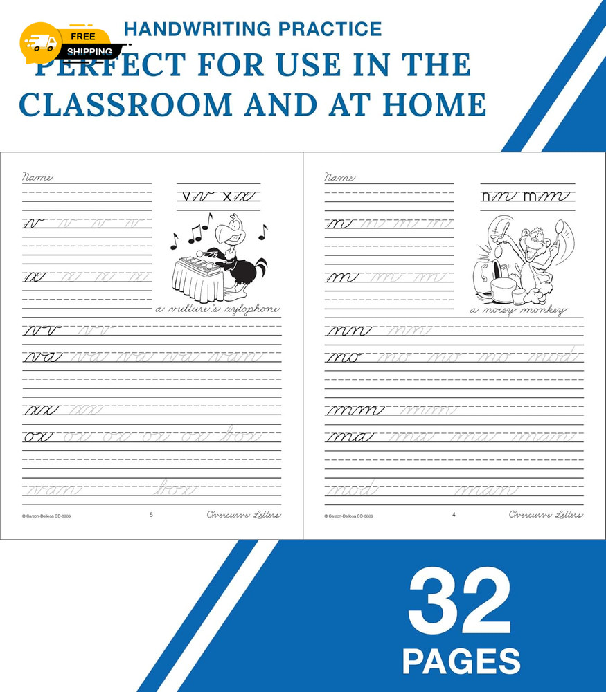 Carson Dellosa Beginning Cursive Handwriting Workbook, Traditional Writing Book