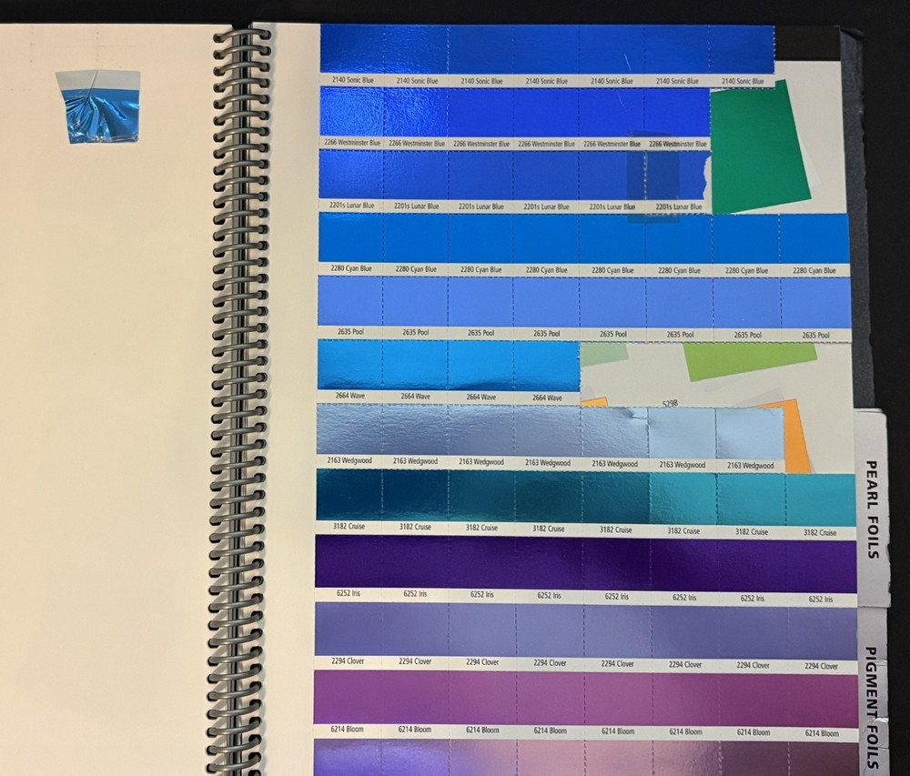 API Foil Selection Guide Trade Sample Book Printing