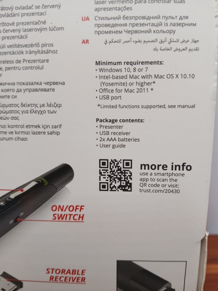 Power point MAC Presentation Remote Wireless USB PPT Presenter Laser Pointer