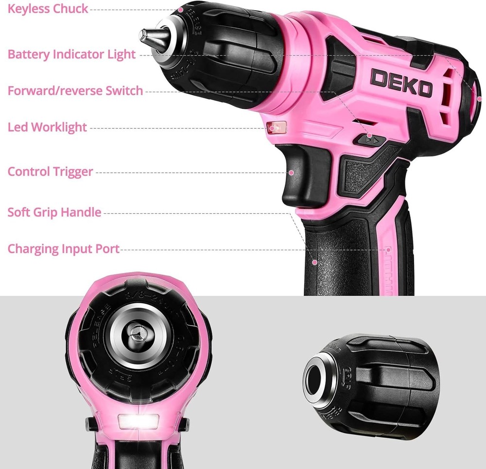 Efficient 8V Cordless Drill and Accessory Set - Perfect for Home Maintenance