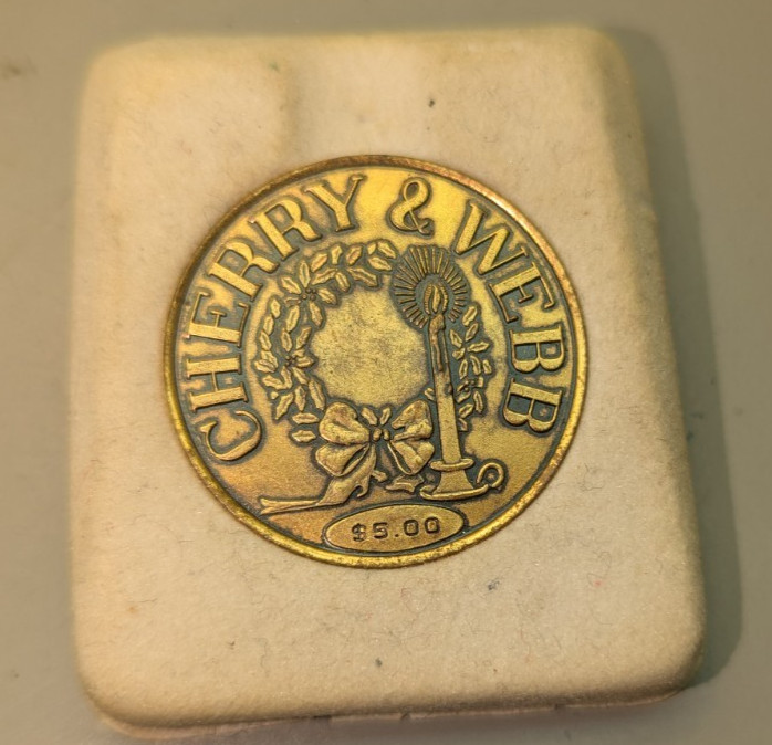 Vintage Cherry & Webb $5.00 Token