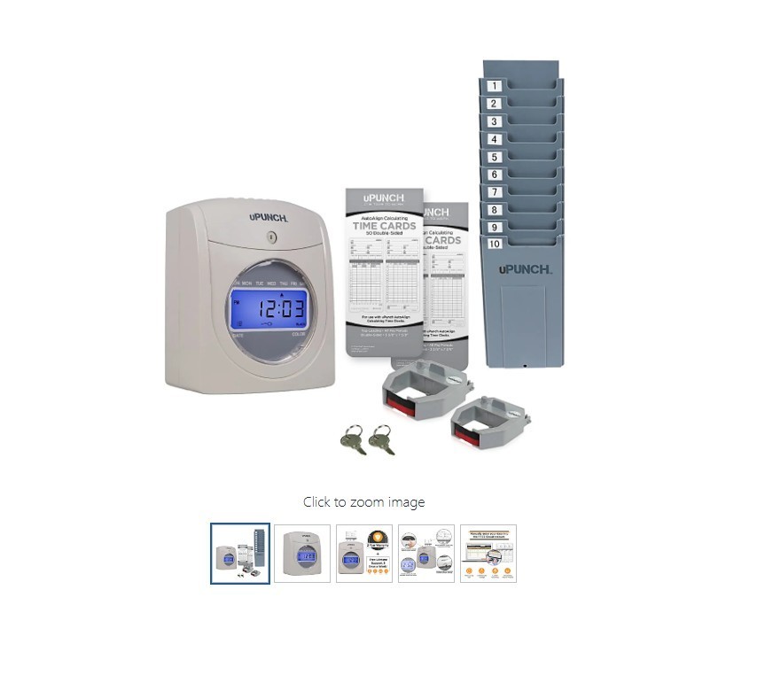 uPUNCH AUTO-ALIGN CALCULATING TIME CLOCK BUNDLE UB2300
