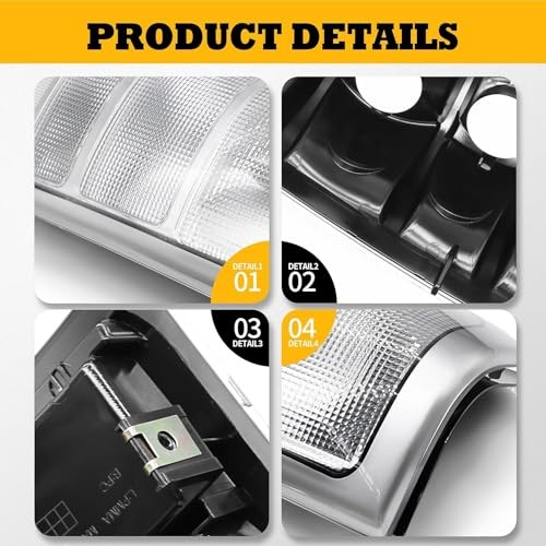 A Pair White Clear Tail Light Assembly Compatible with 1999-2002 Silverado