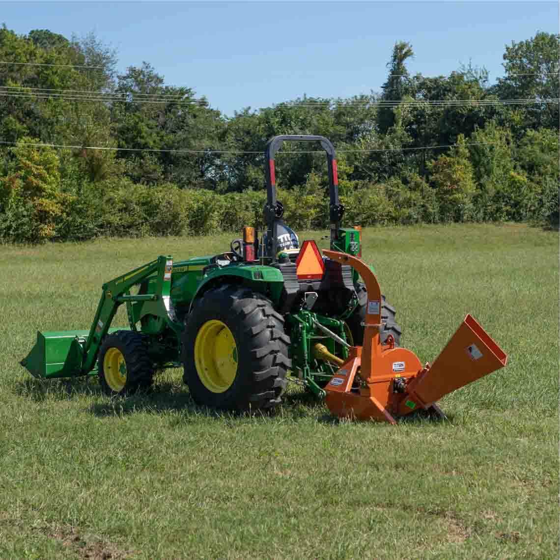 Titan Attachments 3 point PTO Driven 4"x 10" Wood Chipper Shredder Mulcher