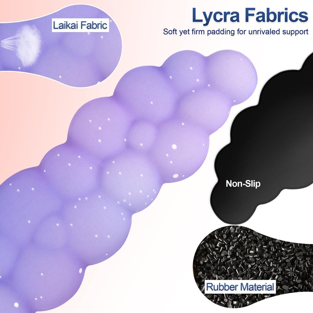 Cloud Wrist Rest Set for Keyboard and Mouse, Includes Cute Coaster, with Comp...