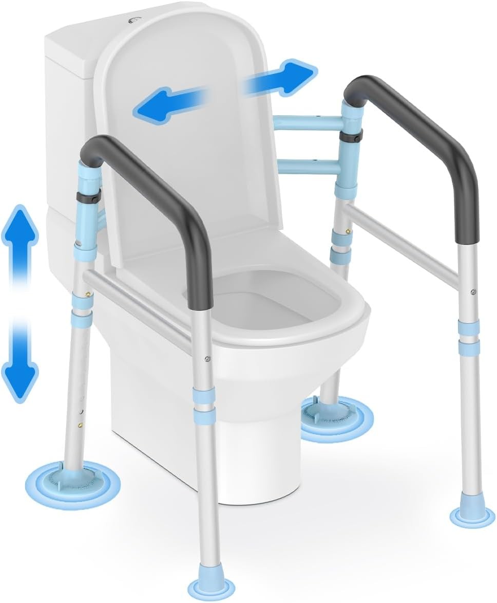 Toilet Safety Rails 300 lb - Adjustable Toilet Safety Frame & Rails, Toilet