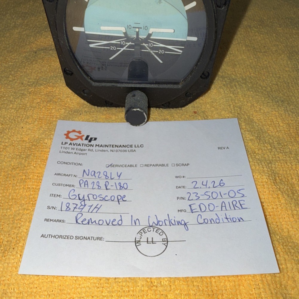 Mitchell EDO-AIRE Model 5000E- Attitude Gyro Used Good Condition