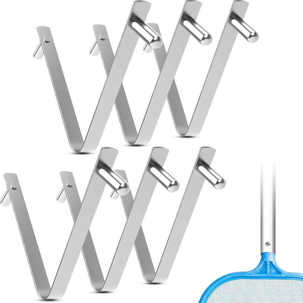 Pool V Clips Stainless Steel 6 Pack New