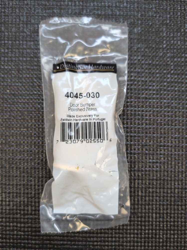 Baldwin Solid Brass 3” Baseboard Mounted Rigid Door Stop Bumper 4045-030 NOS