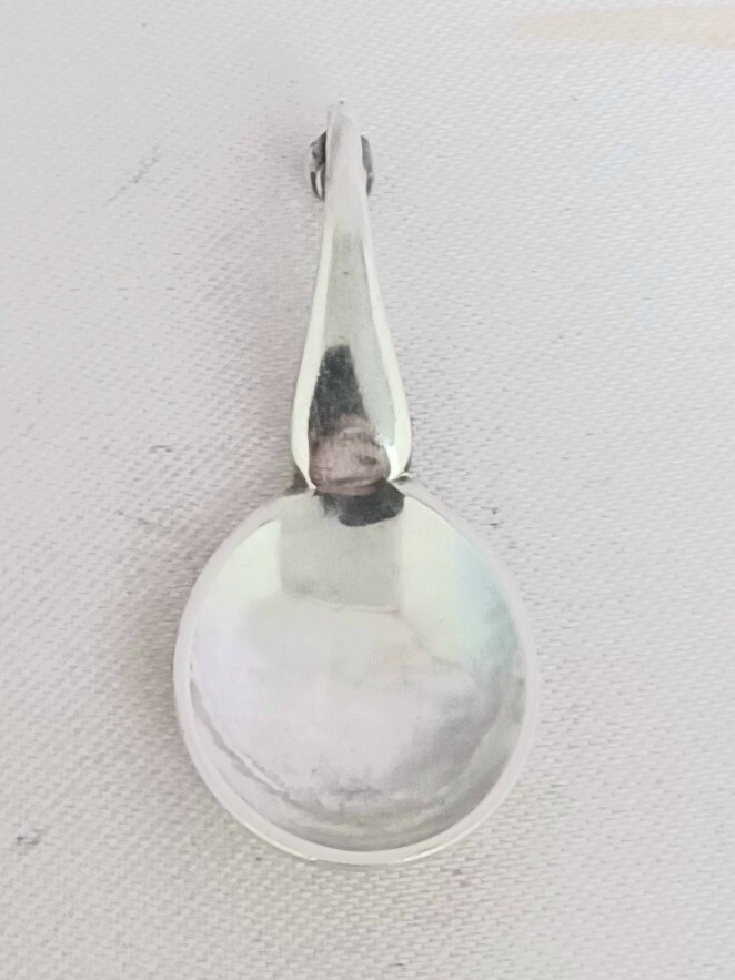 2 pc Ornamental #110 by Georg Jensen Individual Sterling Hammered Salt Cellar(s)