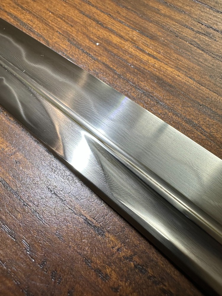 JKOO SWORD Custom made blade! Damascus folded double edge SHARP! DOUBLE HAMON!