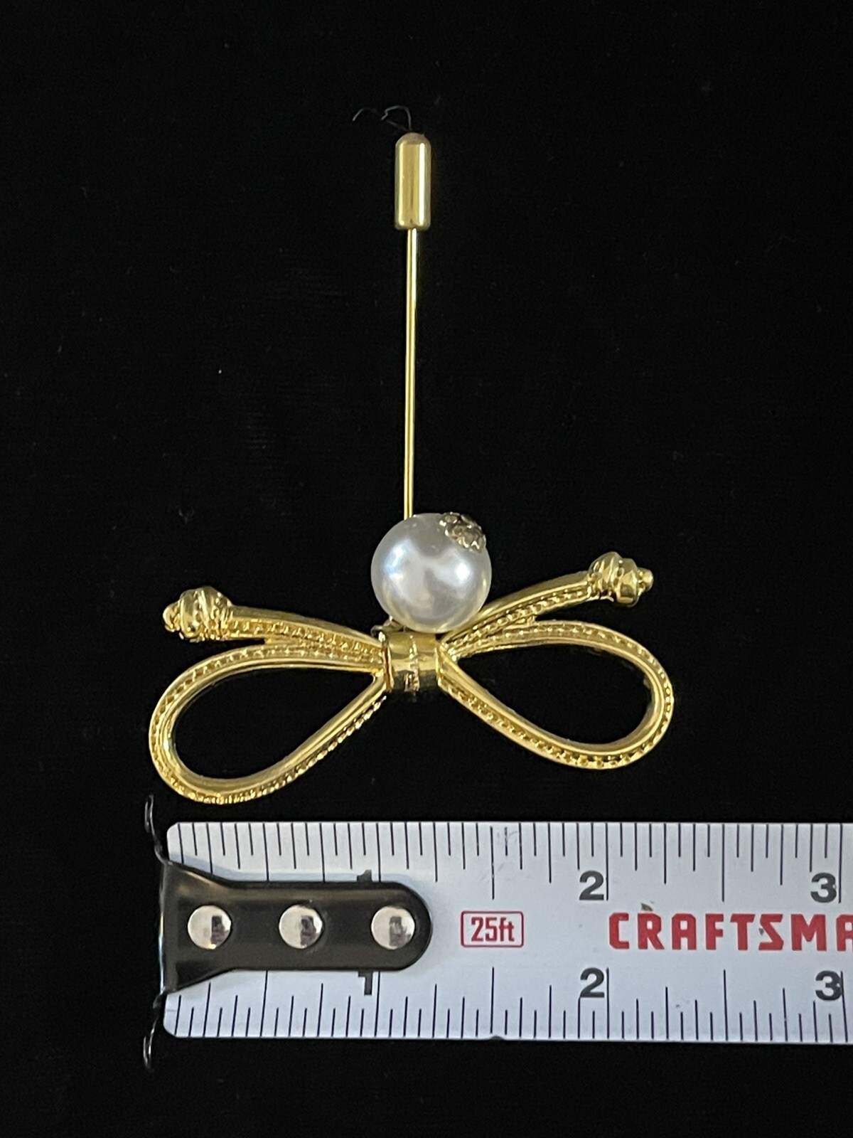 SALVATORE FERRAGAMO Vintage Bow with Faux Pearl Pin Lot of Two