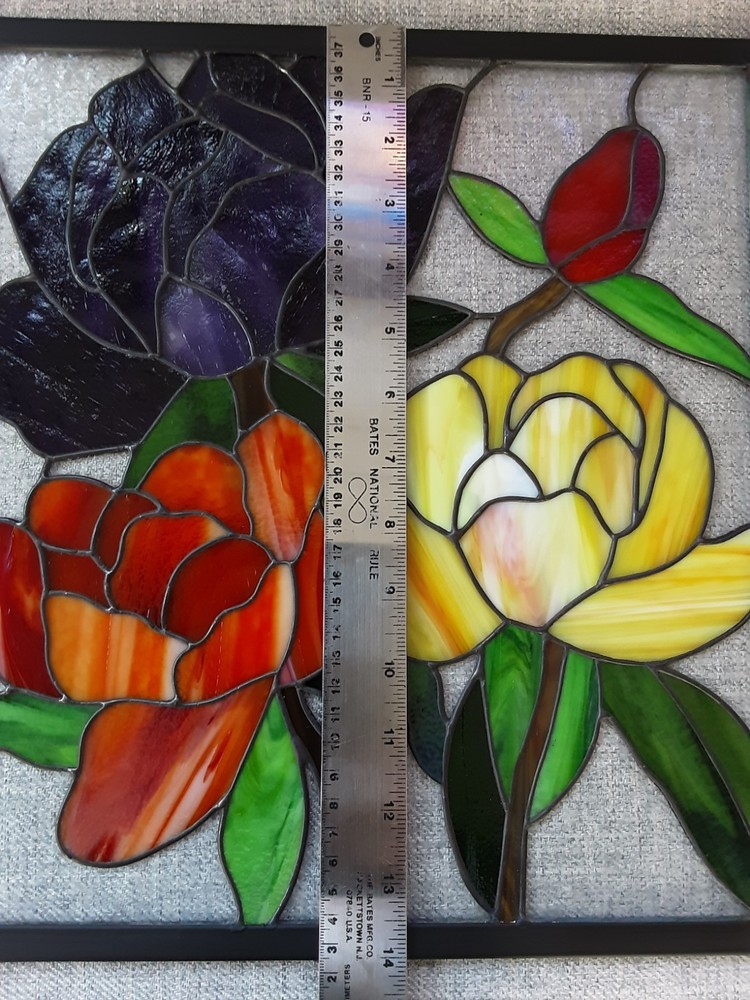 Brand New Handcrafted AUTHENTIC Stained Glass Panel