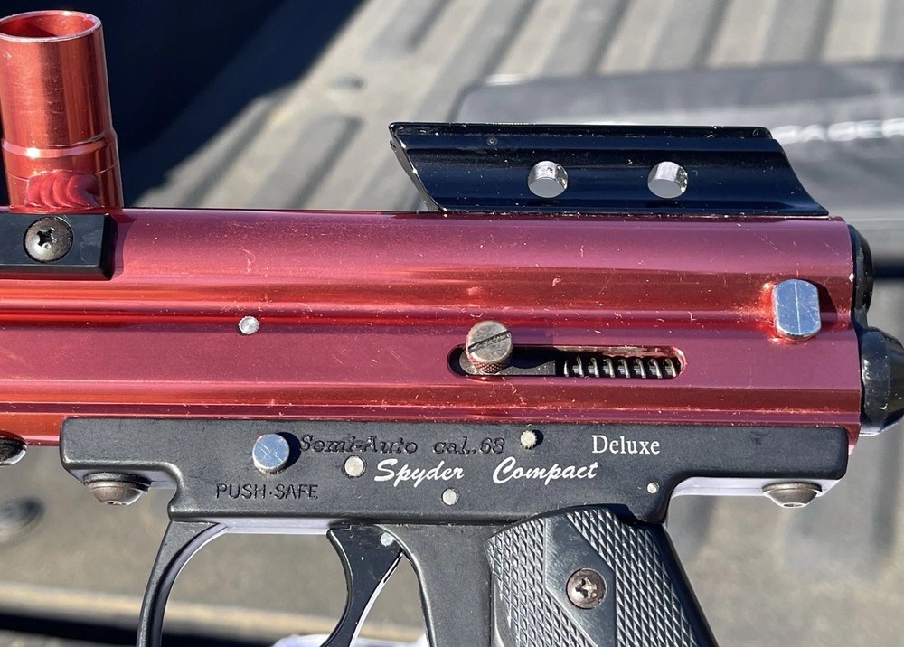 Spyder Compact Deluxe Paintball Gun, Semi-Automatic, Cal. 68, Red Java Edition