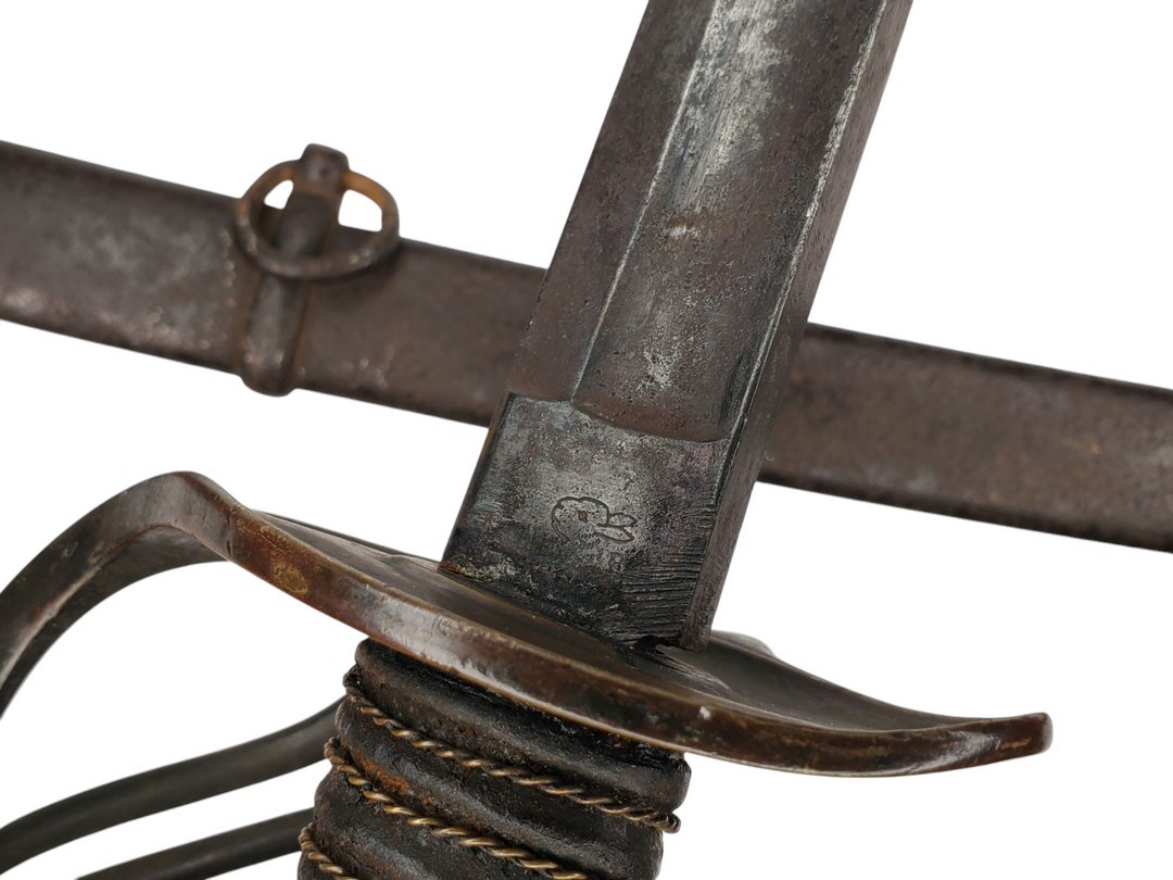 FRIEDRICK POETTER M1840 "OLD WRISTBREAKER" CAVALRY SWORD AND PARTIAL SCABBARD