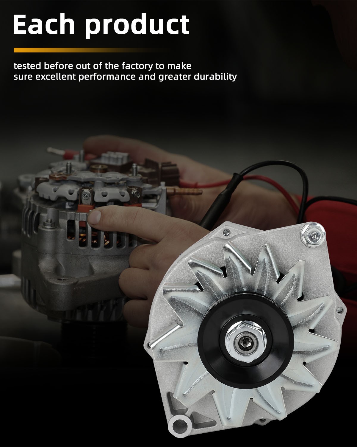 Alternator fits High Output 105Amp 1-Wire 10SI Self-exciting SBC BBC GM ADR0151