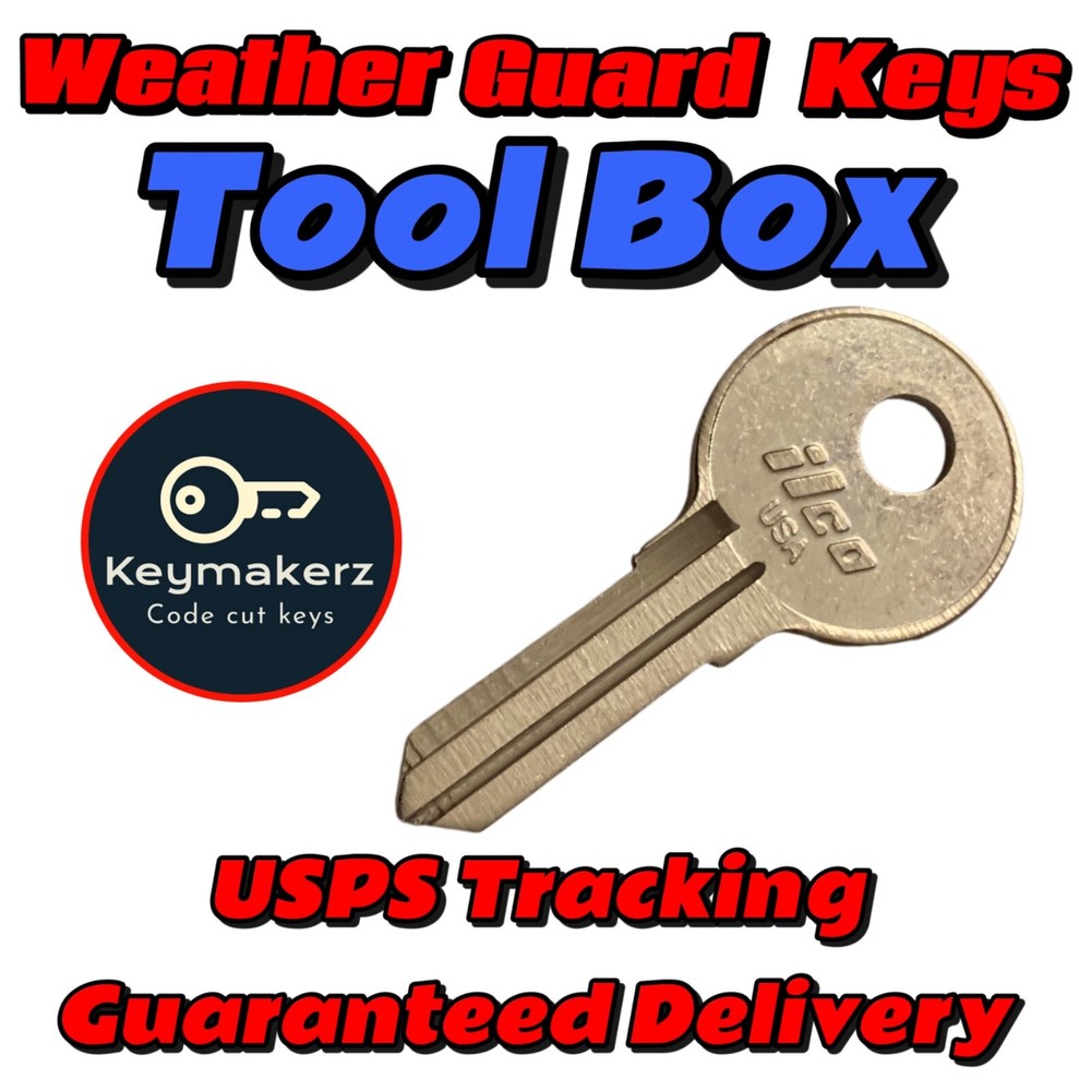 Weather Guard Toolbox Keys Replacement Spare key Cut to Code K750-K799