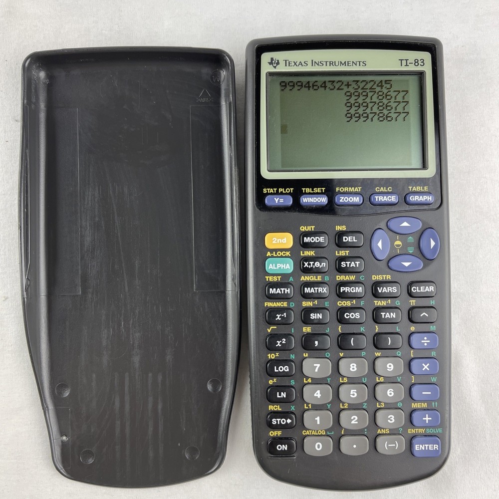 Texas Instruments TI-83 Graphing Calculator with Cover Tested Working