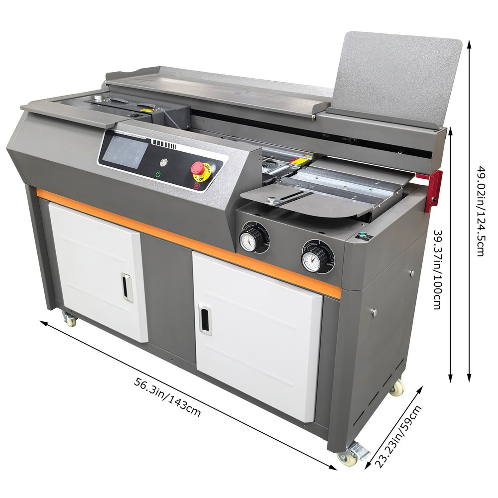 A4 Automatic Perfect Binding Machine 7'' Touch Screen Side Gluing Book Binder US