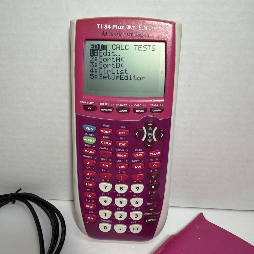 Texas Instruments TI-84 Plus Silver Edition Graphing Calculator Pink Pre-Owned