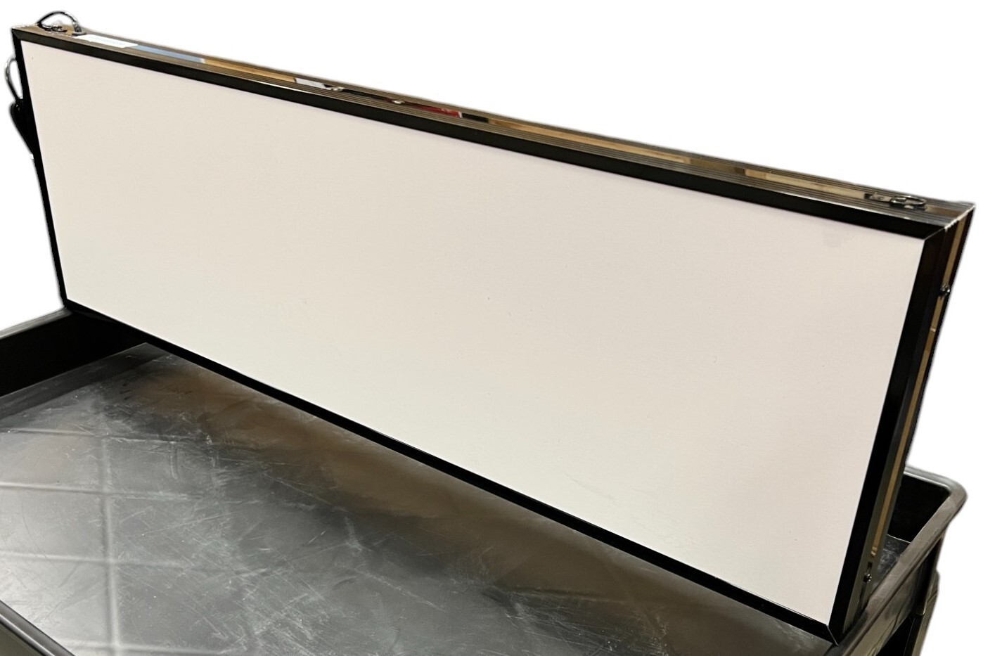 American Car Care Dealer Sign White Black Letters Single Sided Hanging