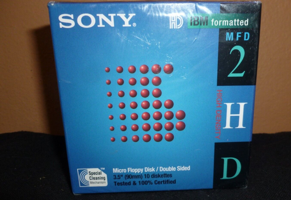 Sony 2HD Floppy Diskettes 1.44MB 10 pack - sealed box - micro floppy disk
