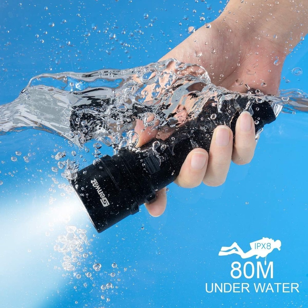2000 Lumen Scuba Diving Flashlight - Waterproof LED Torch