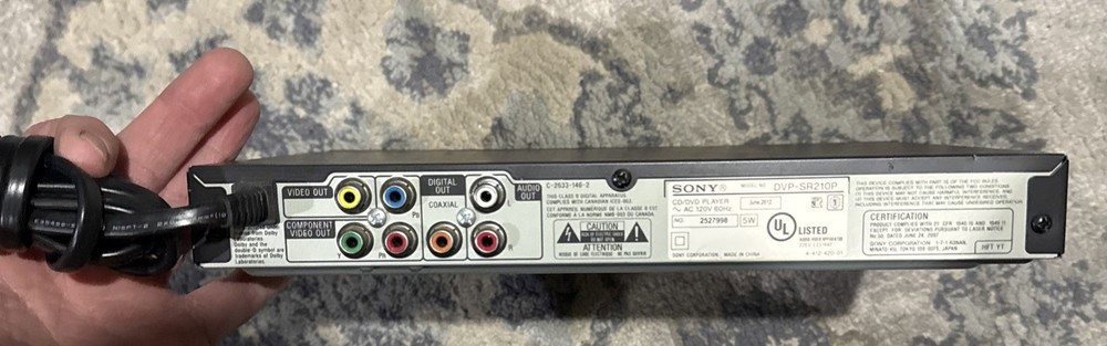 Sony DVP-SR210P Progressive Scan Tested