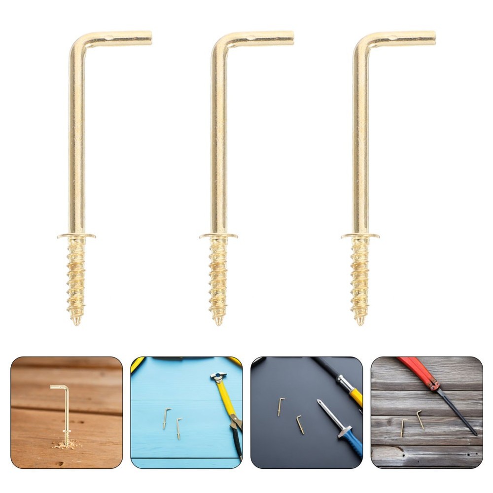30 Pcs Right Angle Hook Hanging Hooks for Workplace Shape Screws