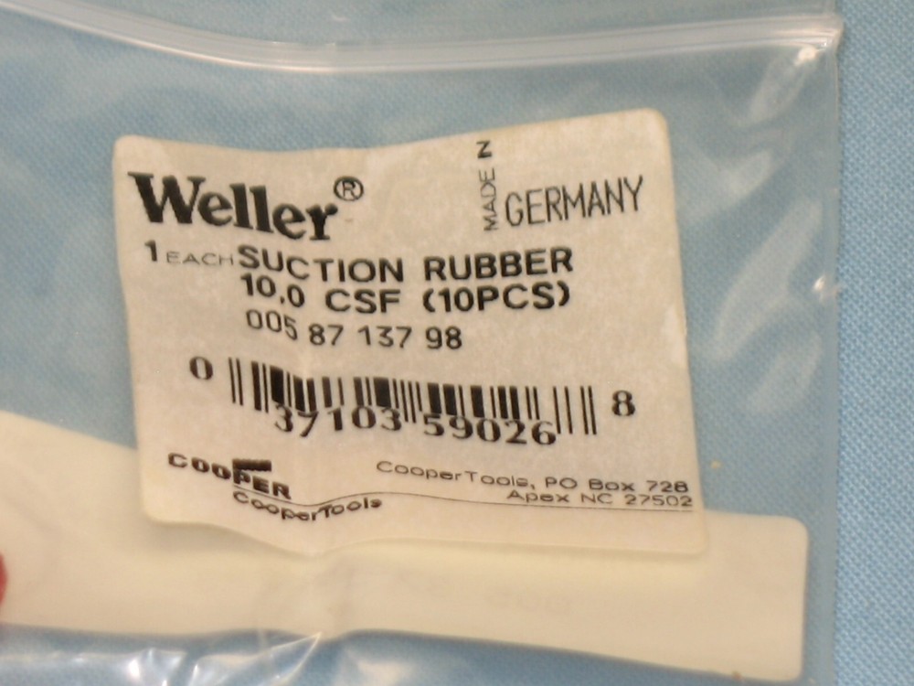 WELLER~ WS58713798 ~ (QTY/10 PC) ~ CSF REPLACEMENT RUBBER INSERTS