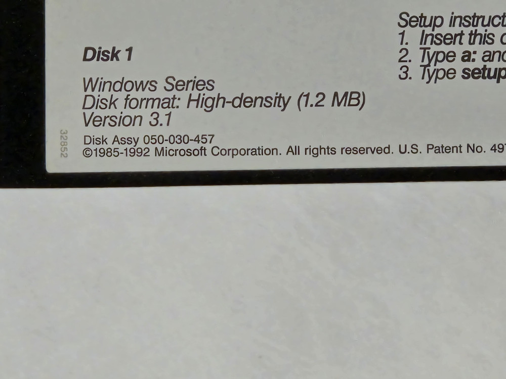 Microsoft Windows Version 3.1 Operating Software 5.25" Floppy Disks 7 OEM Disks