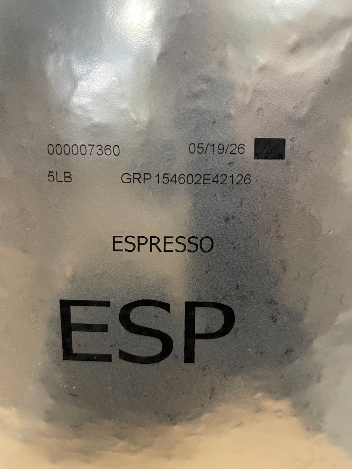 Starbucks Espresso 5Lb Bag, Best By 05/2026