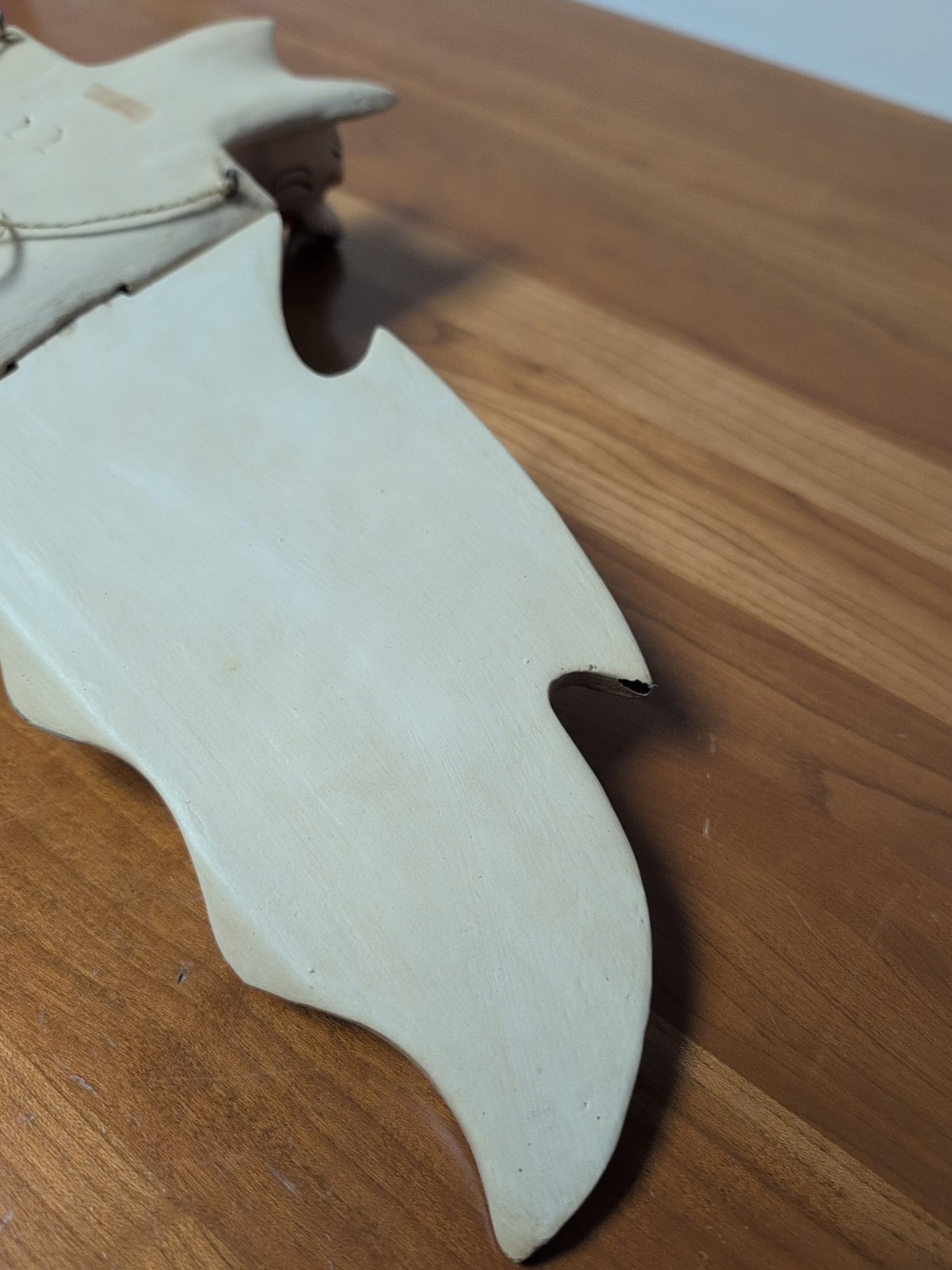 Vintage Flying Bat Mobile Balinese Spirit Chaser Hand Carved Wood Folk Art 18"