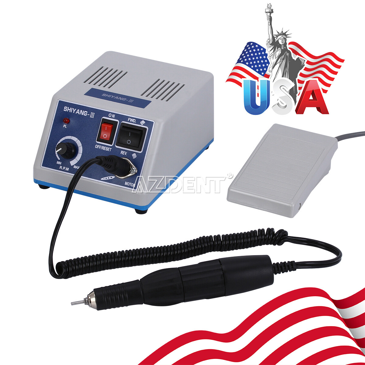 Dental Lab Marathon Electric Micromotor Polishing Unit + 35K rpm Motor Handpiece