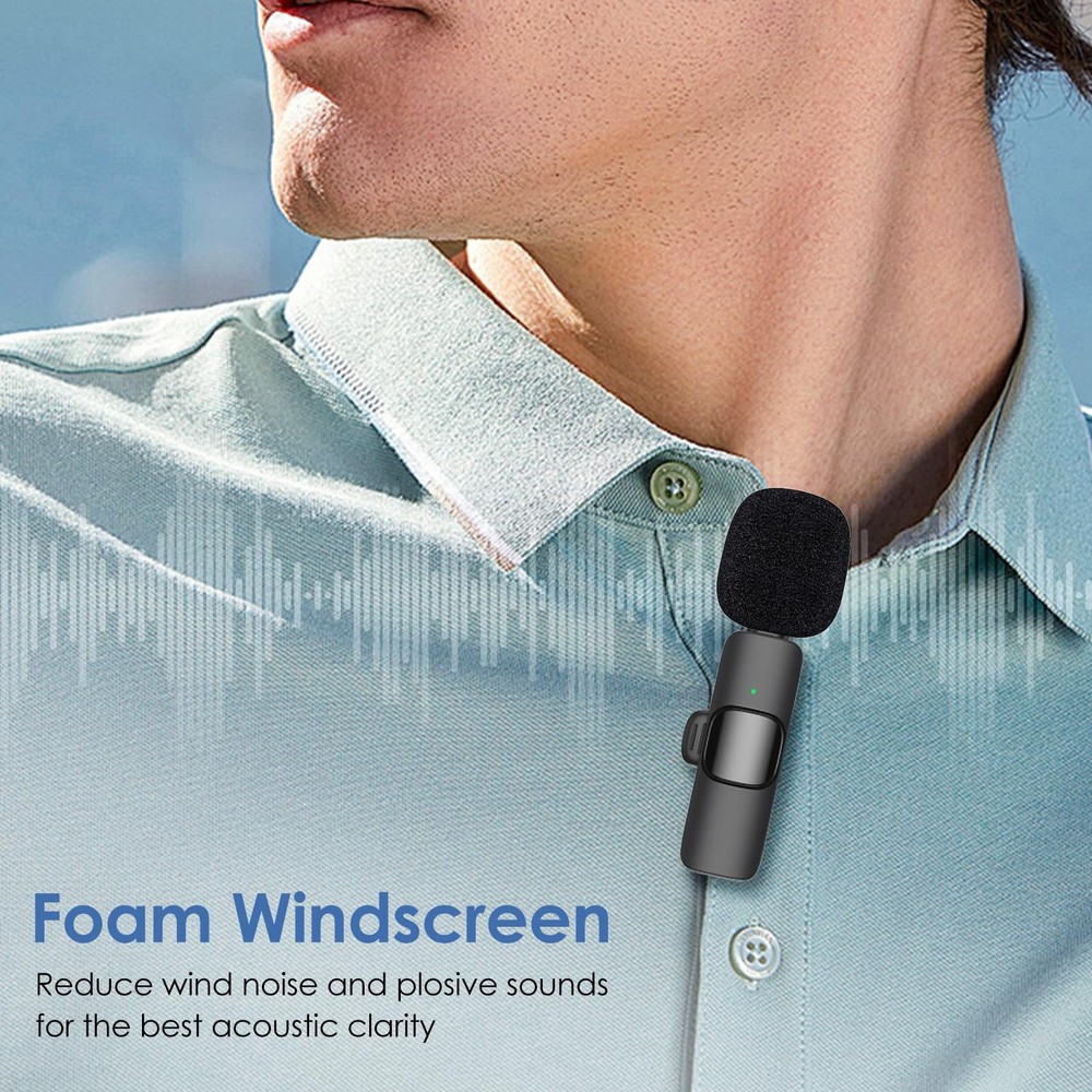 Wireless Windscreen Foam Cover Set for Lavalier Microphone - 9 Pcs