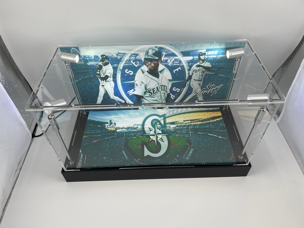 Ken Griffey Jr - Mariners - Custom 2-3 Card PSA Display Case W/ LED Lights