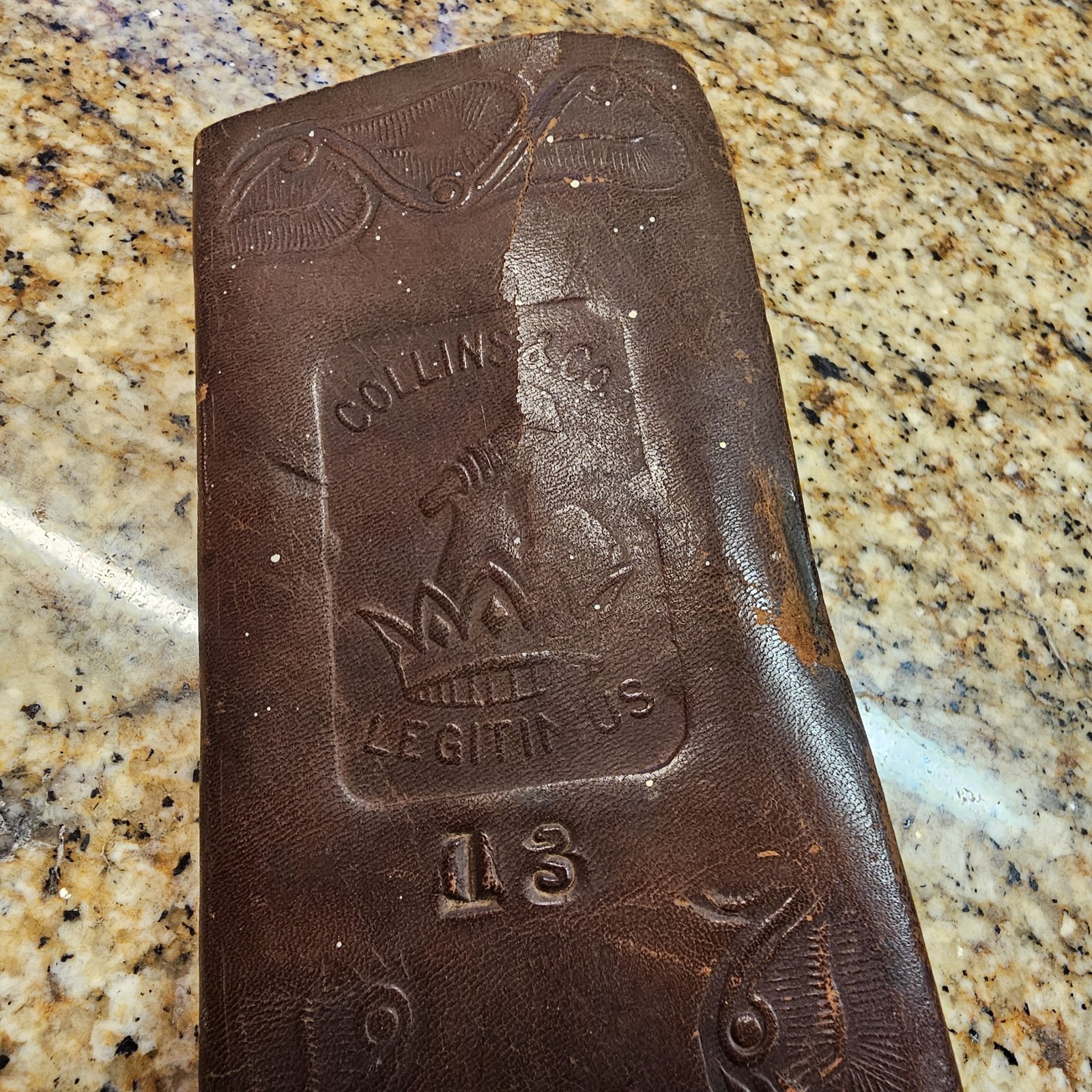 Vintage Collins & Co. Legitimus No 13 Large Knife With Sheath USA