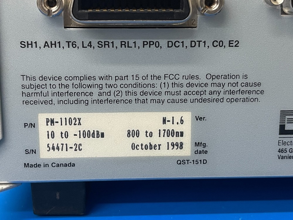 Exfo PM-1100 Optical Power Meter
