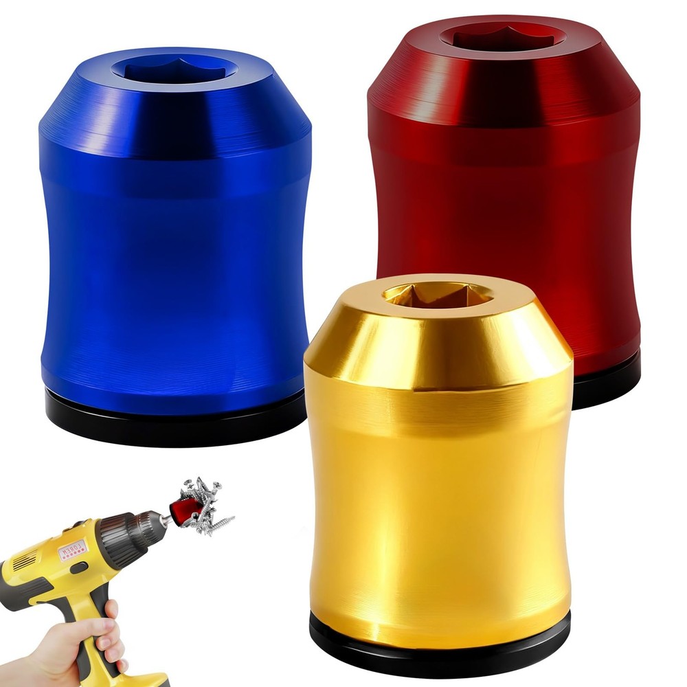 3Pcs Screwdriver Head Magnetic Ring, Screw Ring Set Removable Multicolor