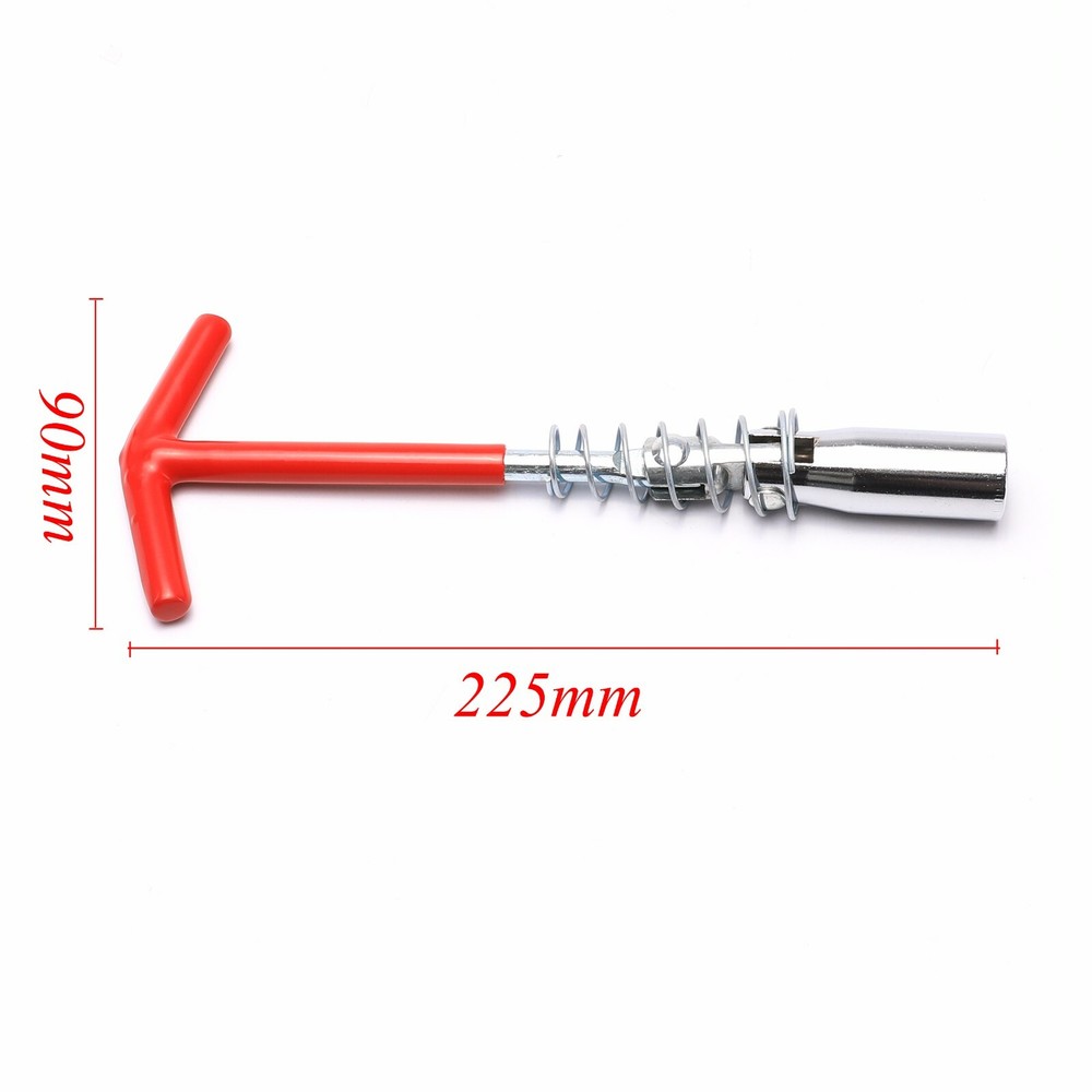 16mm Ignition Spark Plug Removal Tool T-Handle Flexible Spanner Socket Wrench